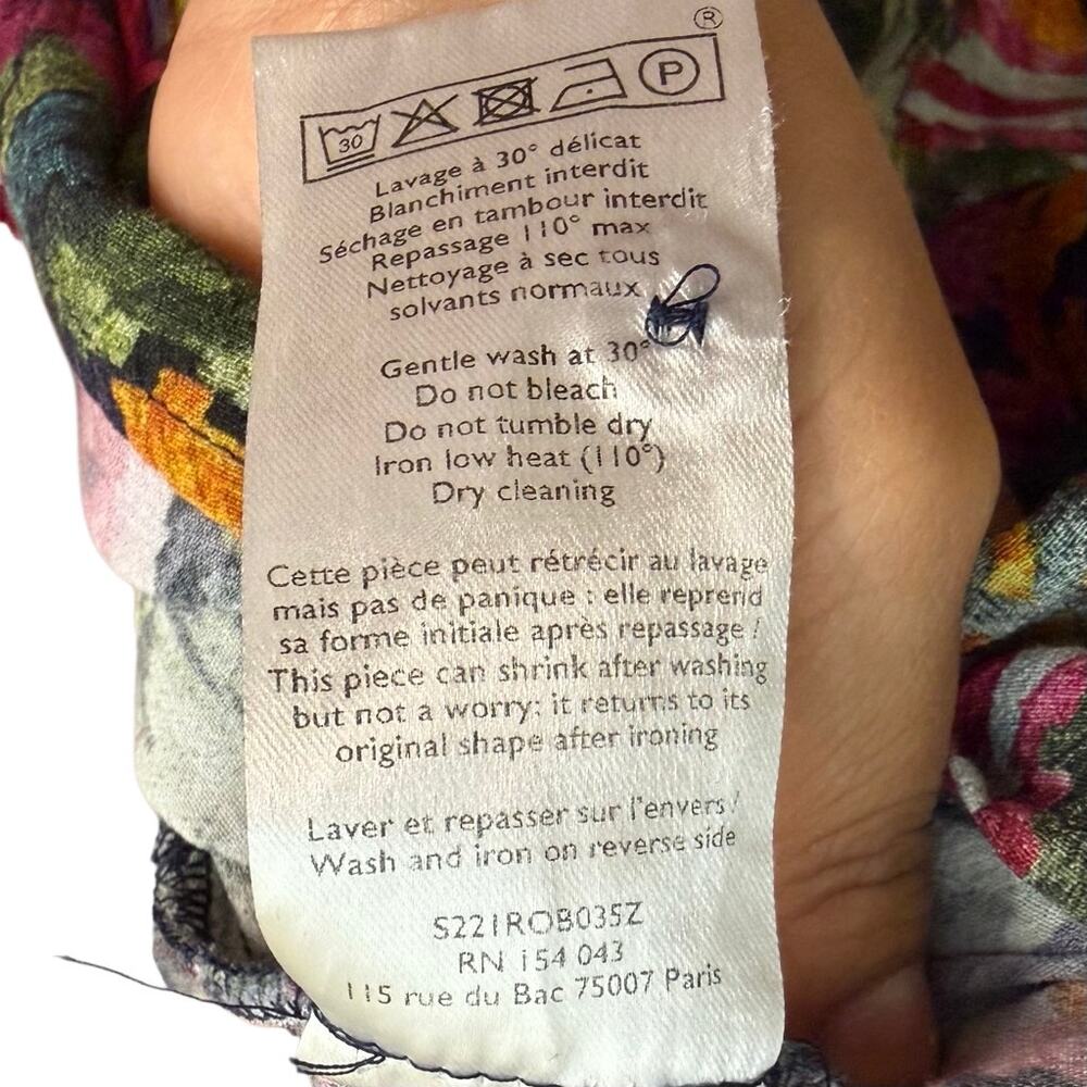 Sezane Laurette Dress Floral Multicolor Print Parisian Feminine Size 38 Medium - Picture 13 of 16